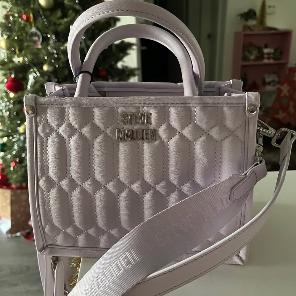 Steve Madden Quilted Handbag in Light Purple